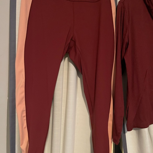 Women’s FLX Affirmation Color block High-Waisted 7/8 Leggings & Zipper Front Top - Picture 2 of 4